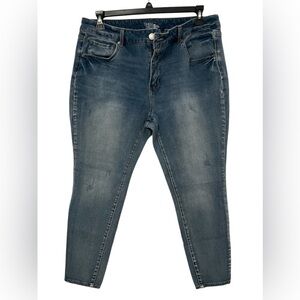 Time and True Petite High Waisted Skinny Jeans Women Size 20P Blue